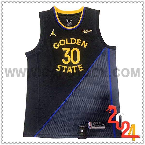 Maglia Golden State Warriors (CURRY #30) 2024/25 Nero/Grigio/Giallo