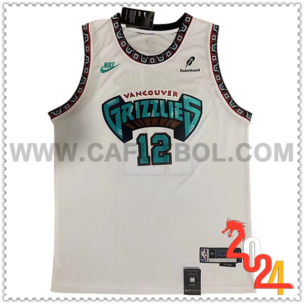 Maglia Memphis Grizzlies (MORANT #12) 2024/25 Bianco/Verde