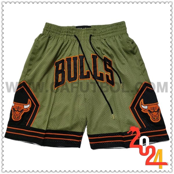 Pantaloncini NBA Chicago Bulls 2024/25 Verde/Nero/Arancia