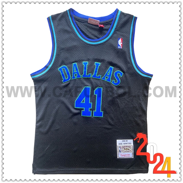 Maglia Dallas Mavericks (NOWITZKI #41) 2024/25 Nero/Blu