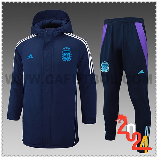 Tuta Piumino Con Cappuccio Argentina Blu Reale 2024 2025