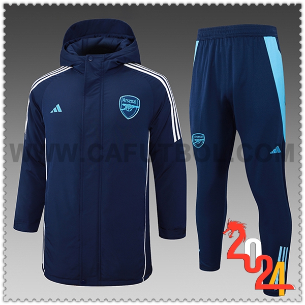 Tuta Piumino Con Cappuccio Arsenal Blu Reale 2024 2025