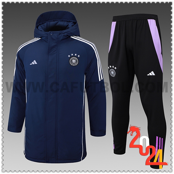Tuta Piumino Con Cappuccio Germania Blu/Bianco/viola 2024 2025