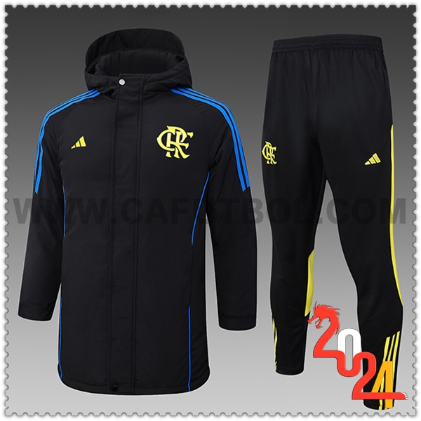 Tuta Piumino Con Cappuccio Flamengo Nero/Blu/Giallo 2024 2025