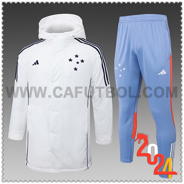 Tuta Piumino Con Cappuccio Cruzeiro Bianco/Nero/Blu/Arancia 2024 2025