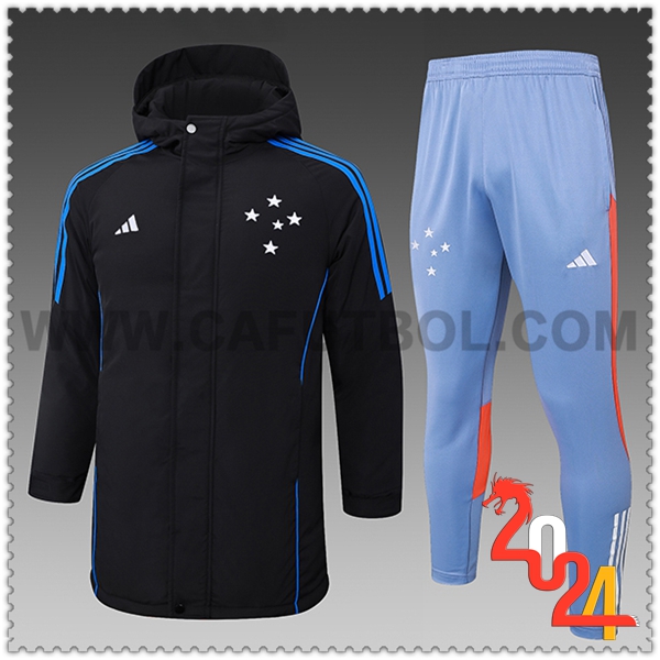 Tuta Piumino Con Cappuccio Cruzeiro Nero/Blu/Arancia 2024 2025