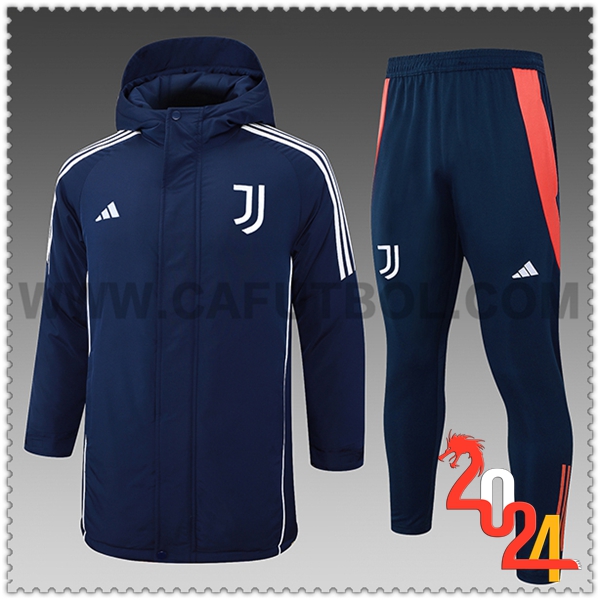 Tuta Piumino Con Cappuccio Juventus Blu/Bianco/Arancia 2024 2025