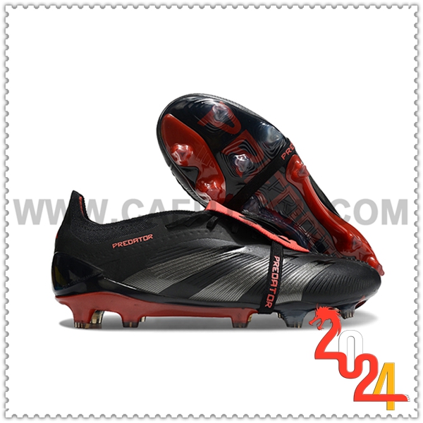 Adidas Scarpe da Calcio Predator Elite Tongue FG Nero/Arancia