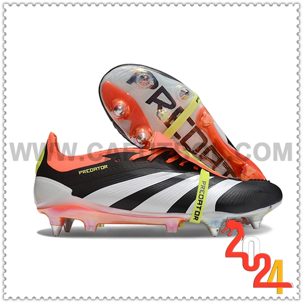 Adidas Scarpe da Calcio Predator Elite Tongue SG Bianco/Nero/Arancia