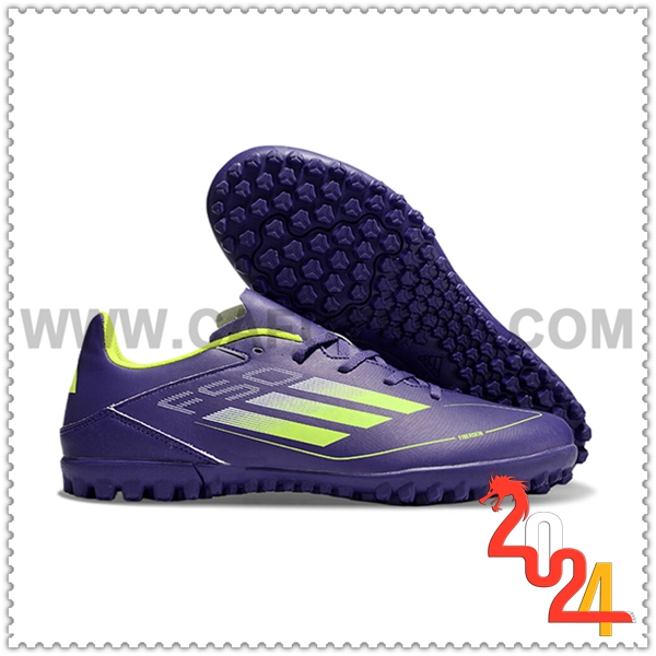 Adidas Scarpe da Calcio F50 CLUB TF viola/Verde