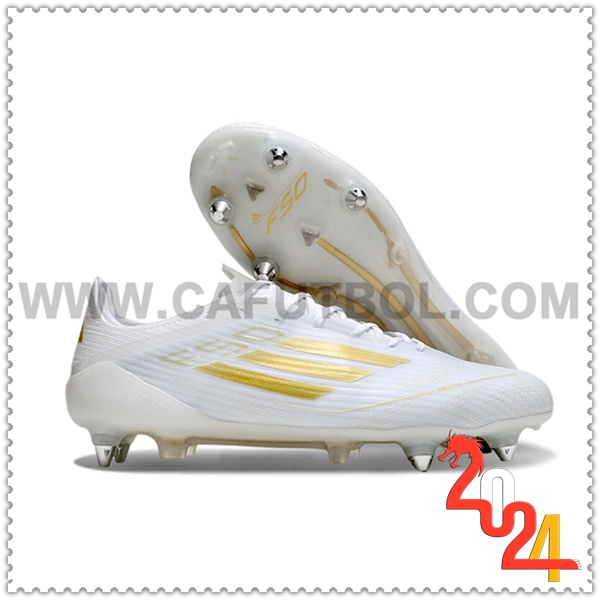 Adidas Scarpe da Calcio F50 ELITE SG Bianco/Giallo