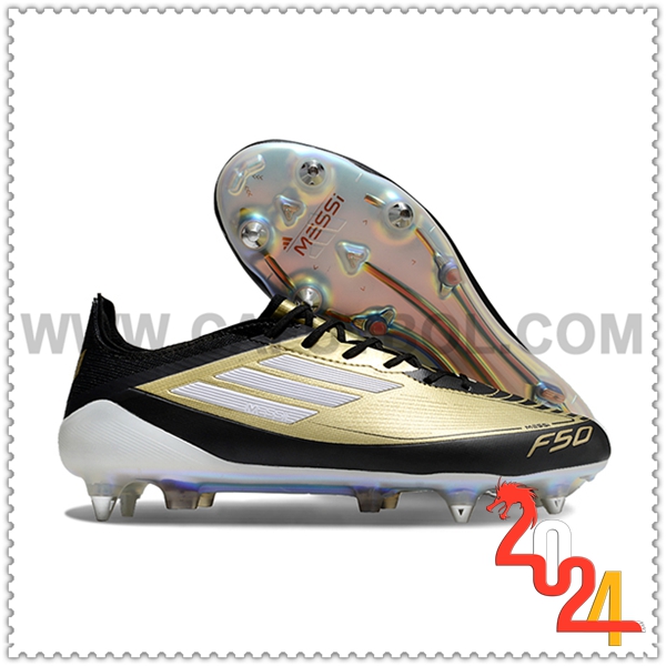 Adidas Scarpe da Calcio F50 ELITE SG Nero/Giallo/Bianco