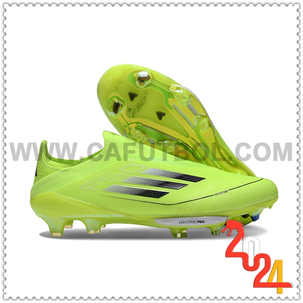 Adidas Scarpe da Calcio F50 Elite Laceless SG Verde/Nero
