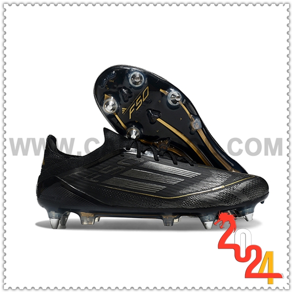 Adidas Scarpe da Calcio F50 Elite SG Nero/Giallo