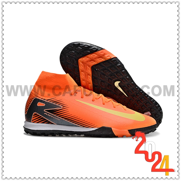 Nike Scarpe da Calcio Air Zoom Mercurial Superfly X Elite TF Arancia/Nero/Giallo