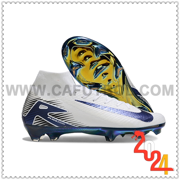 Nike Scarpe da Calcio Air Zoom Mercurial Superfly IIX Elite FG Bianco/Blu