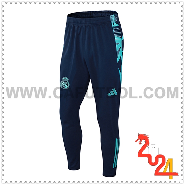 Pantaloni da Allenamento Real Madrid Blu/Verde 2024 2025 -02