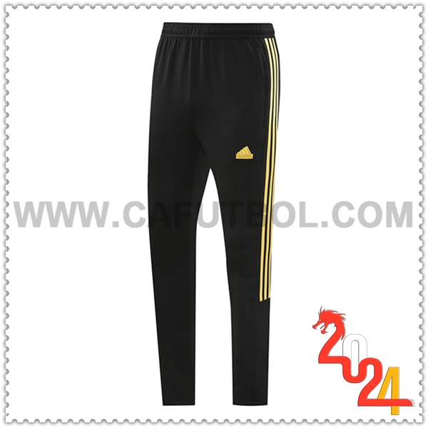 Pantaloni da Allenamento Adidas Nero/Giallo 2024 2025