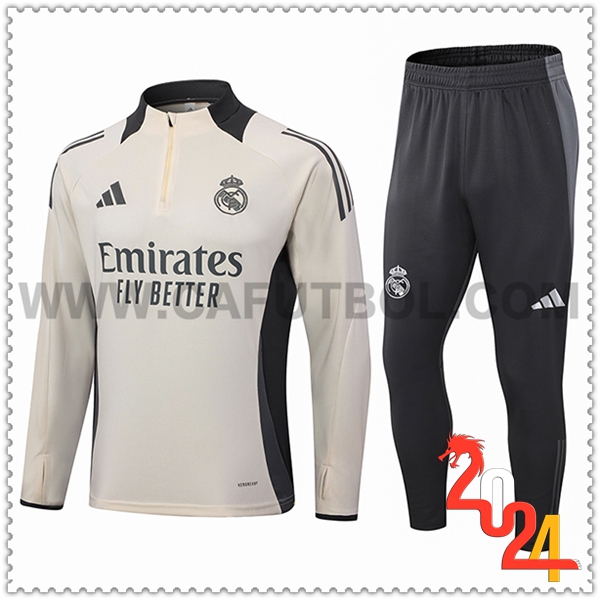 Tuta Allenamento Real Madrid Beige/Grigio 2024 2025 -02