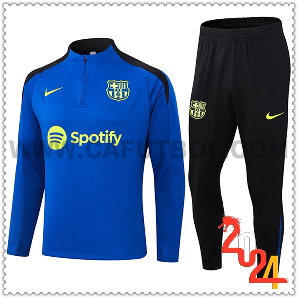 Tuta Allenamento FC Barcellona Blu/Nero 2024 2025 -03