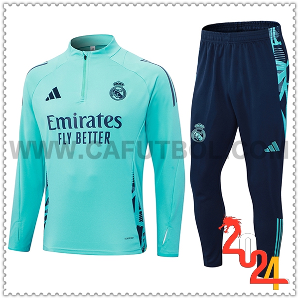 Tuta Allenamento Real Madrid Verde/Blu 2024 2025 -02