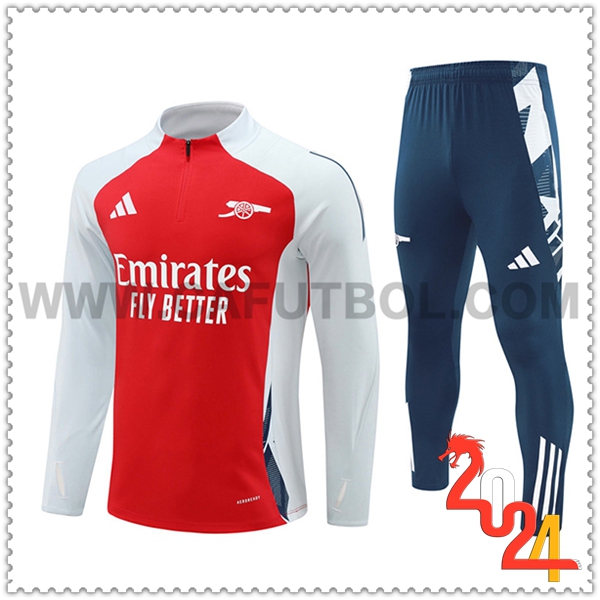 Tuta Allenamento Arsenal Bianco/Rosso 2024 2025