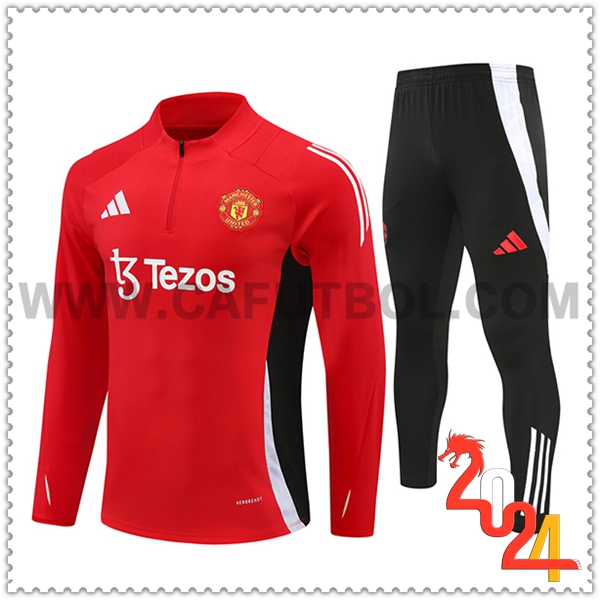 Tuta Allenamento Manchester United Rosso/Nero/Bianco 2024 2025 -02