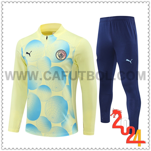 Tuta Allenamento Manchester City Giallo/Blu 2024 2025