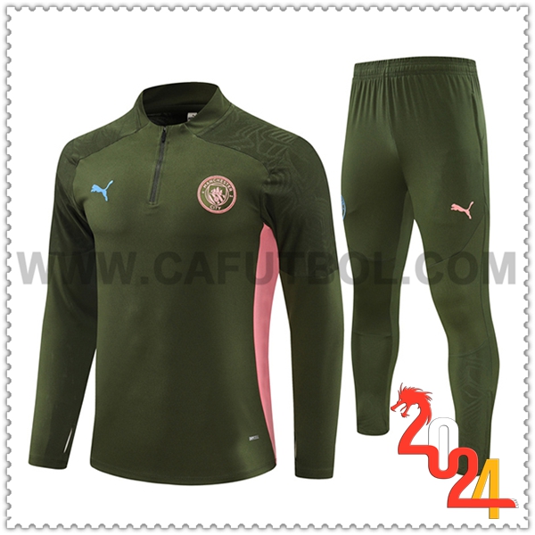 Tuta Allenamento Manchester City Verde/Rosa 2024 2025