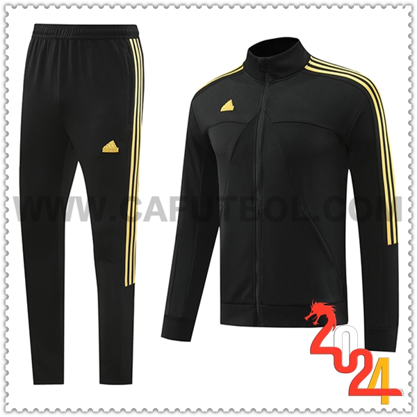 Tuta Allenamento Giacca Adidas Nero/Giallo 2024 2025