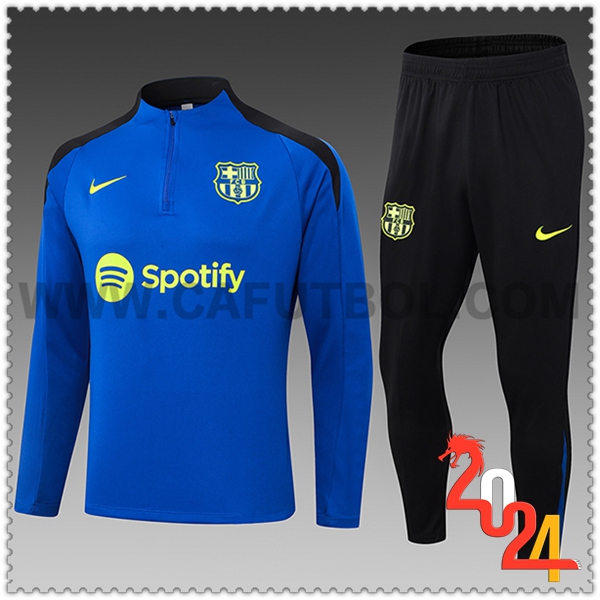 Tuta Allenamento FC Barcellona Bambino Blu/Nero 2024 2025 -02