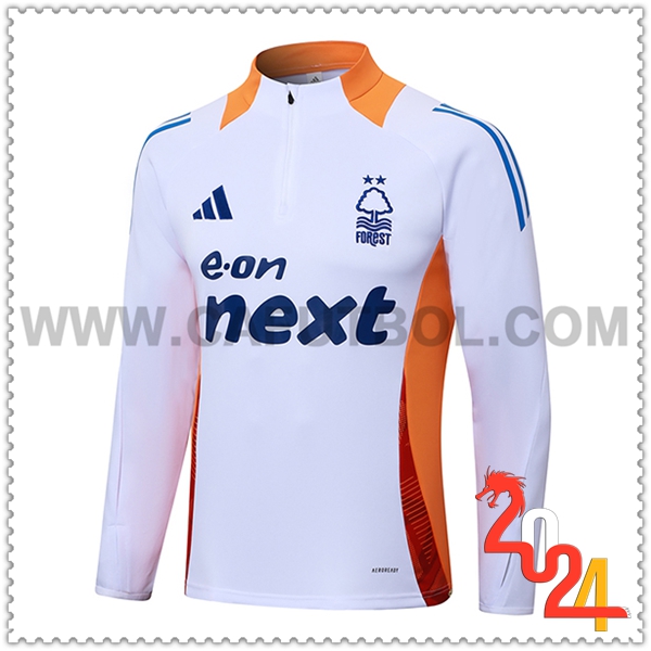 Felpa Allenamento Nottingham Forest Bianco/Arancia/Blu 2024 2025