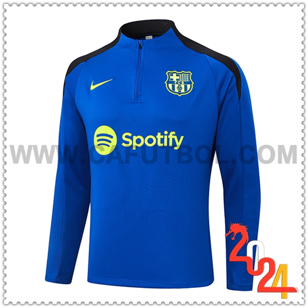 Felpa Allenamento FC Barcellona Blu/Nero 2024 2025
