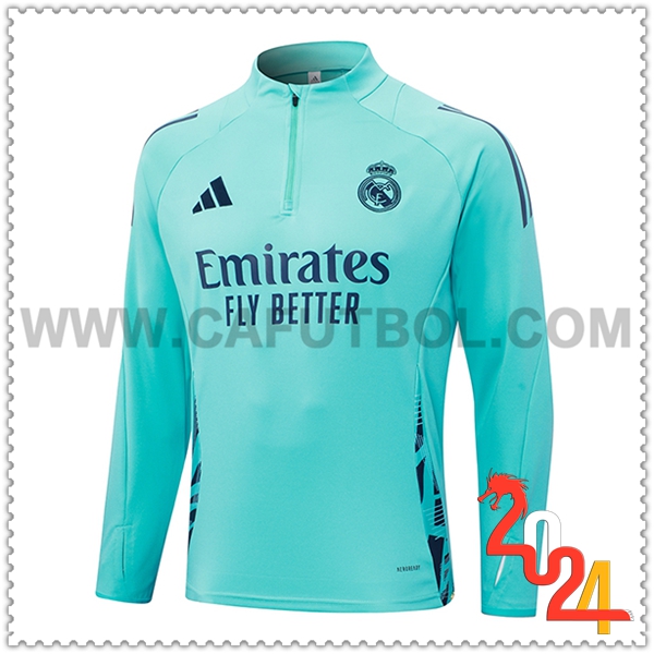 Felpa Allenamento Real Madrid Verde/Blu 2024 2025