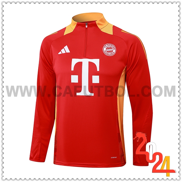 Felpa Allenamento Bayern Monaco Rosso/Arancia 2024 2025