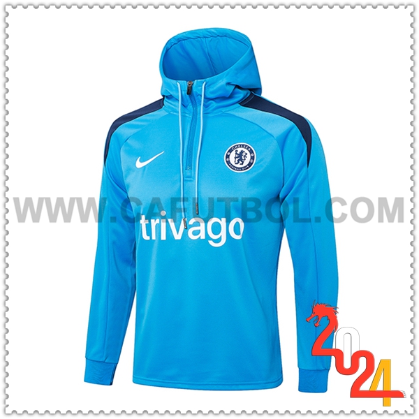 Giacca Con Cappuccio FC Chelsea Blu 2024 2025