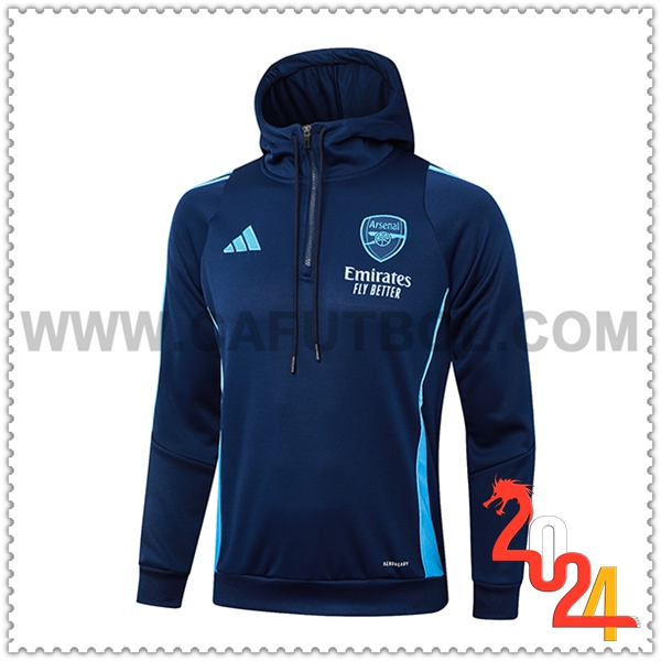 Giacca Con Cappuccio Arsenal Blu Reale 2024 2025