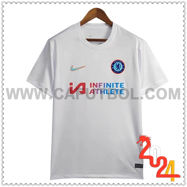 Maglia Calcio FC Chelsea Edizione Speciale 2024 2025 Bianco