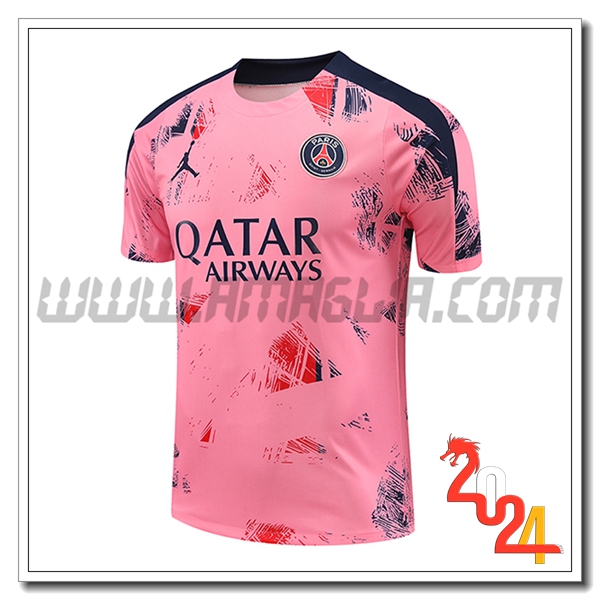 T Shirt Allenamento PSG Rosa/Blu 2024 2025