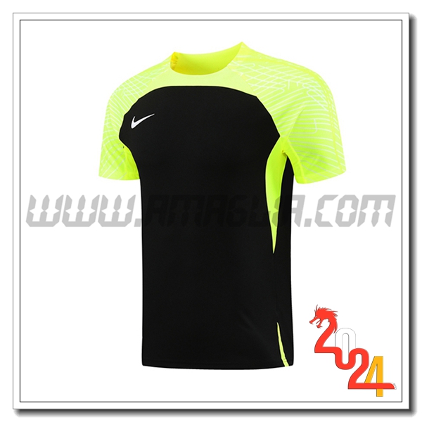 T Shirt Allenamento Nike Nero/Verde 2024 2025