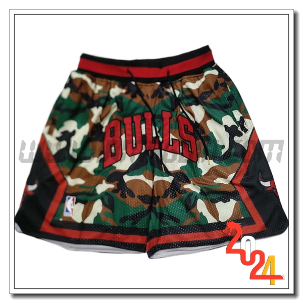 Pantaloncini NBA Chicago Bulls 2024/25 Verde/Nero/Rosso