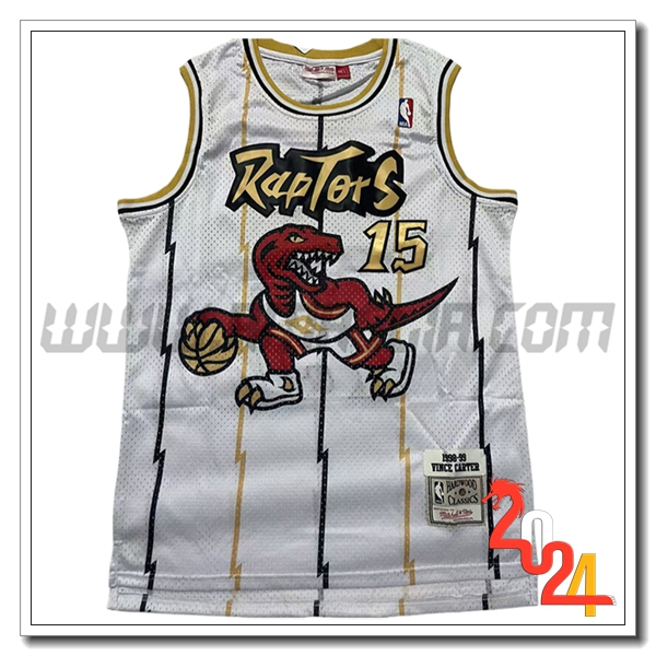 Maglia Toronto Raptors (CARTER #15) 2024/25 Bianco/Giallo