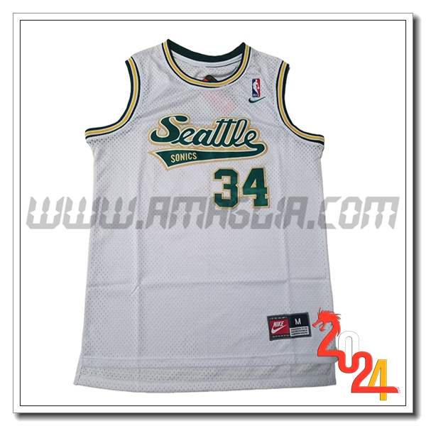 Maglia Oklahoma City Thunder (ALLEN #34) 2024/25 Bianco/Verde