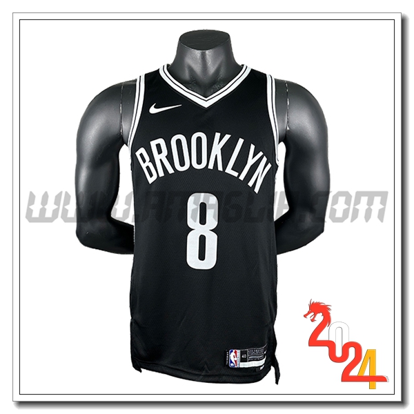 Maglia Brooklyn Nets (CUI #8) 2024/25 Nero/Bianco