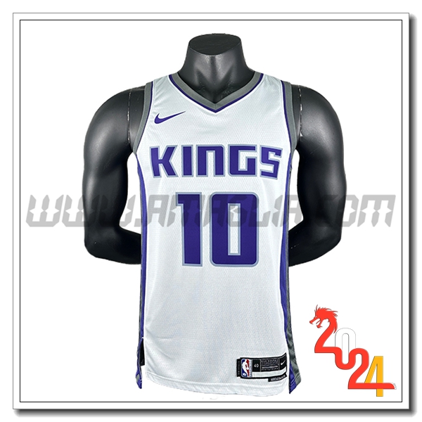 Maglia Sacramento Kings (DEROZAN #10) 2024/25 Bianco/viola/Grigio