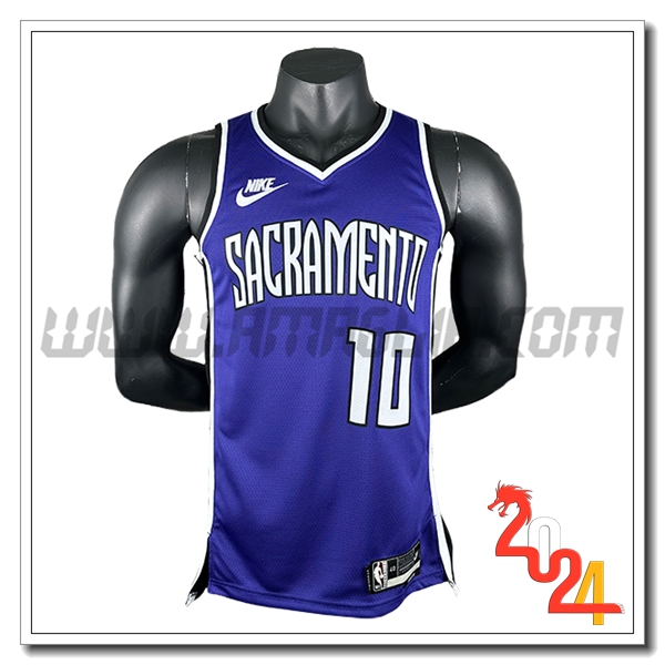 Maglia Sacramento Kings (DEROZAN #10) 2024/25 viola/Bianco -02