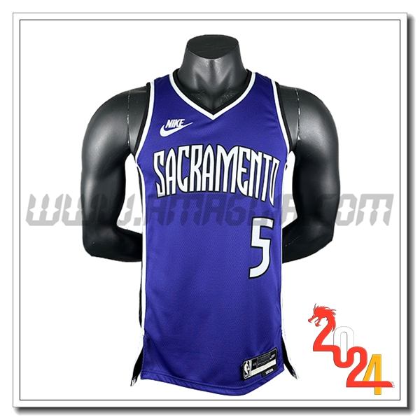 Maglia Sacramento Kings (FOX #5) 2024/25 viola/Bianco
