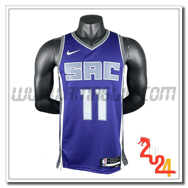 Maglia Sacramento Kings (SABONIS #11) 2024/25 viola/Bianco/Grigio