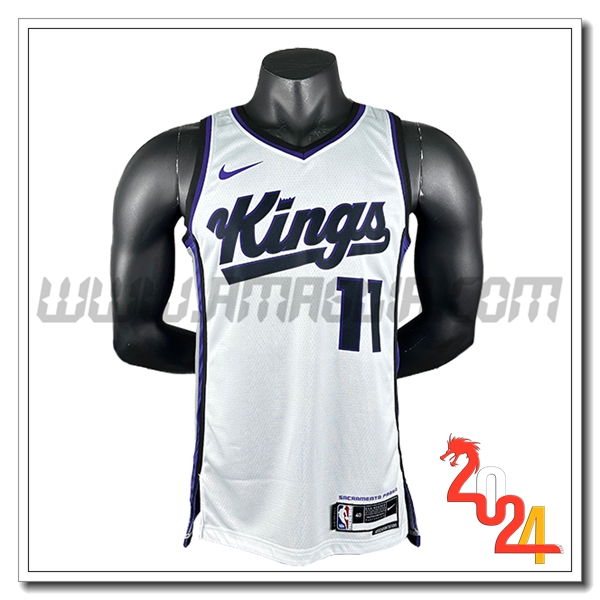 Maglia Sacramento Kings (SABONIS #11) 2024/25 Bianco/Nero/viola