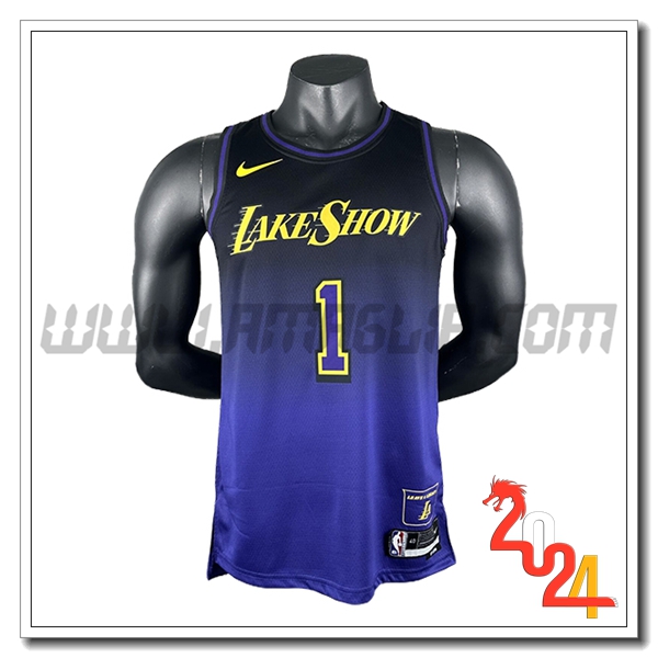 Maglia Los Angeles Lakers (RUSSELL #1) 2024/25 viola/Nero